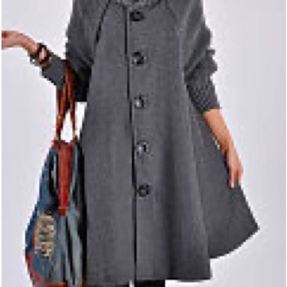 Dark grey high neck coat